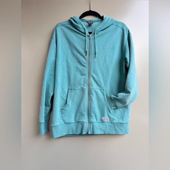 Comfy Teal Women's Full Zip Hoodie M Cotton Outdoor Casual Gorpcore Sweatshirt - Picture 2 of 8